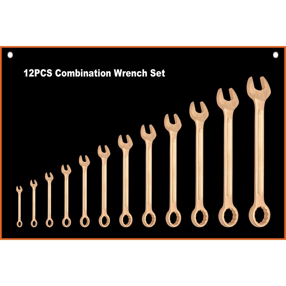12-teiliger Kombinationsschlüssel-Satz – Mit Praktischem Halter, Ergonomischen Griffen, Für Werkstatt & Haushalt