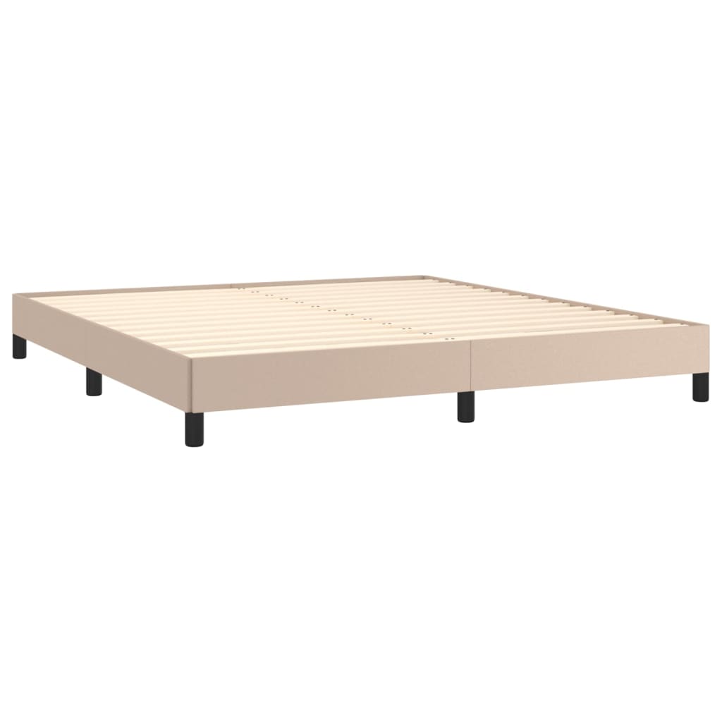 Cadre de lit sans matelas cappuccino 180 x 200 cm en similicuir - 4