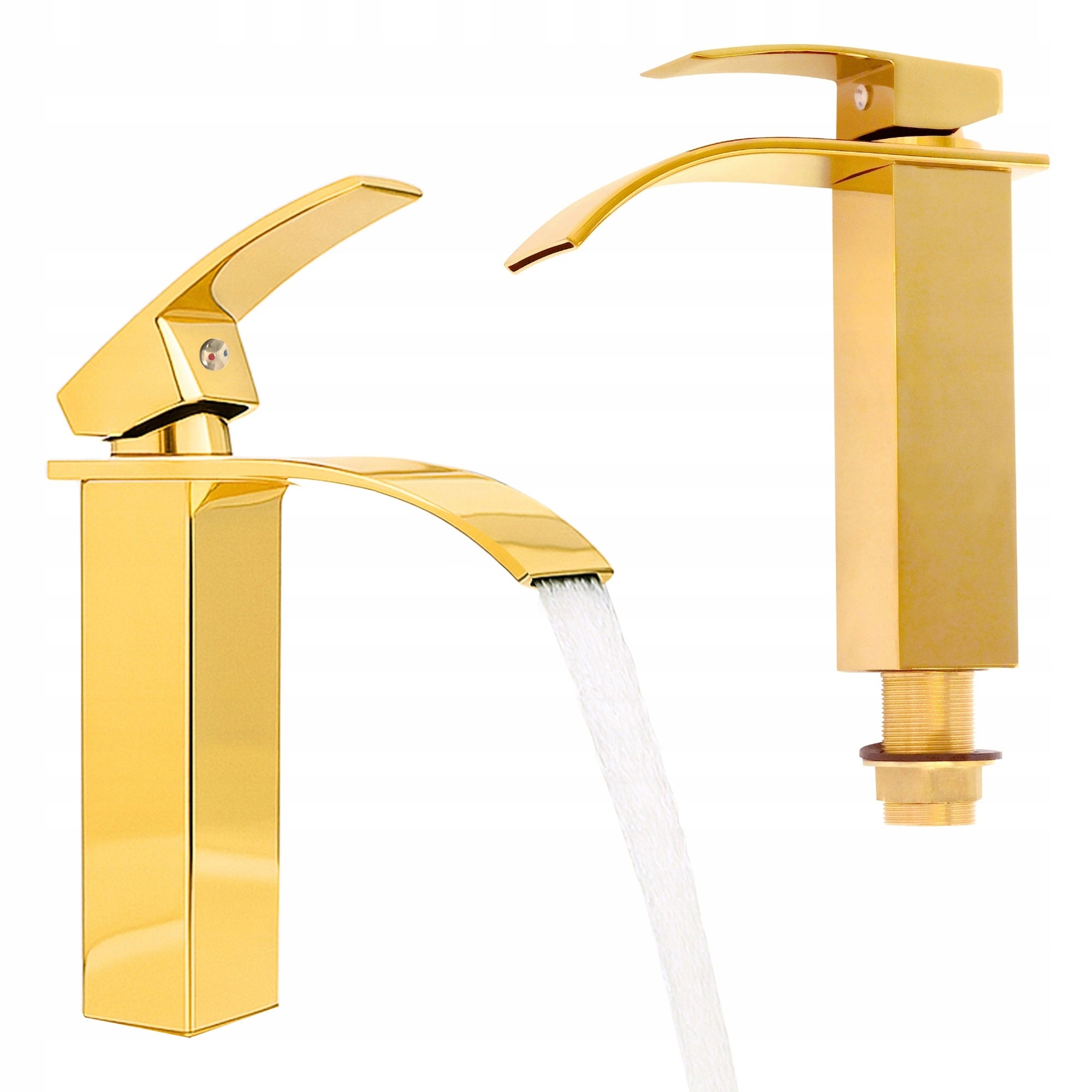 Bateria umywalkowa Estiva KASKADA 20 Golden złota 20 cm