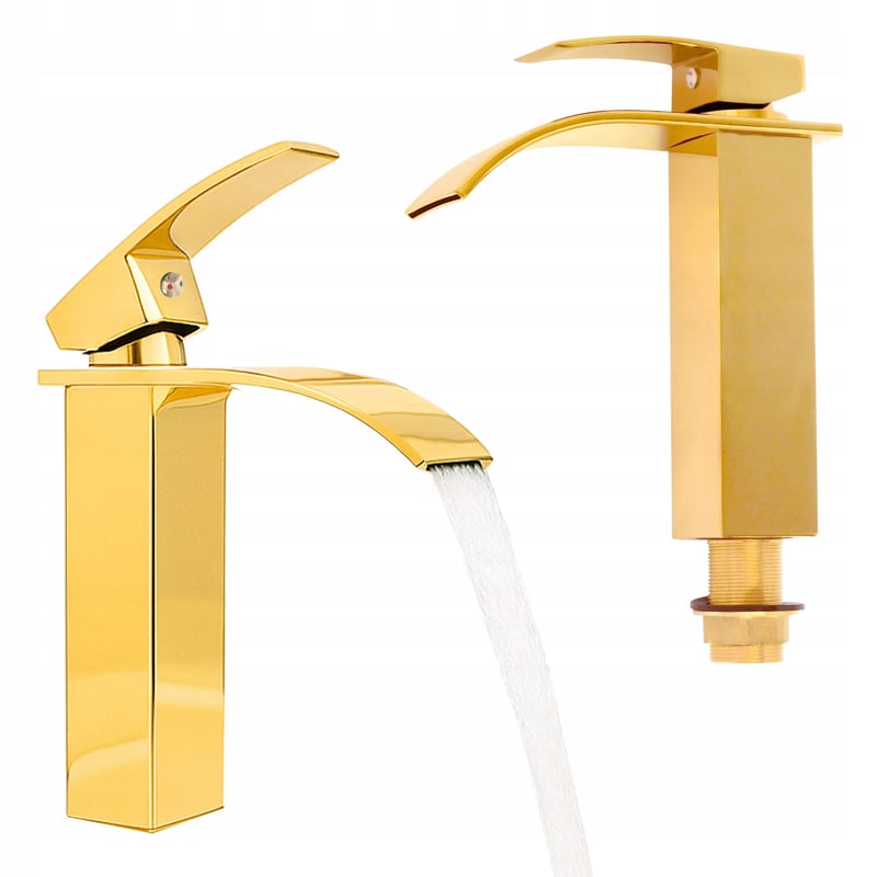 Bateria umywalkowa Estiva KASKADA 20 Golden złota 20 cm