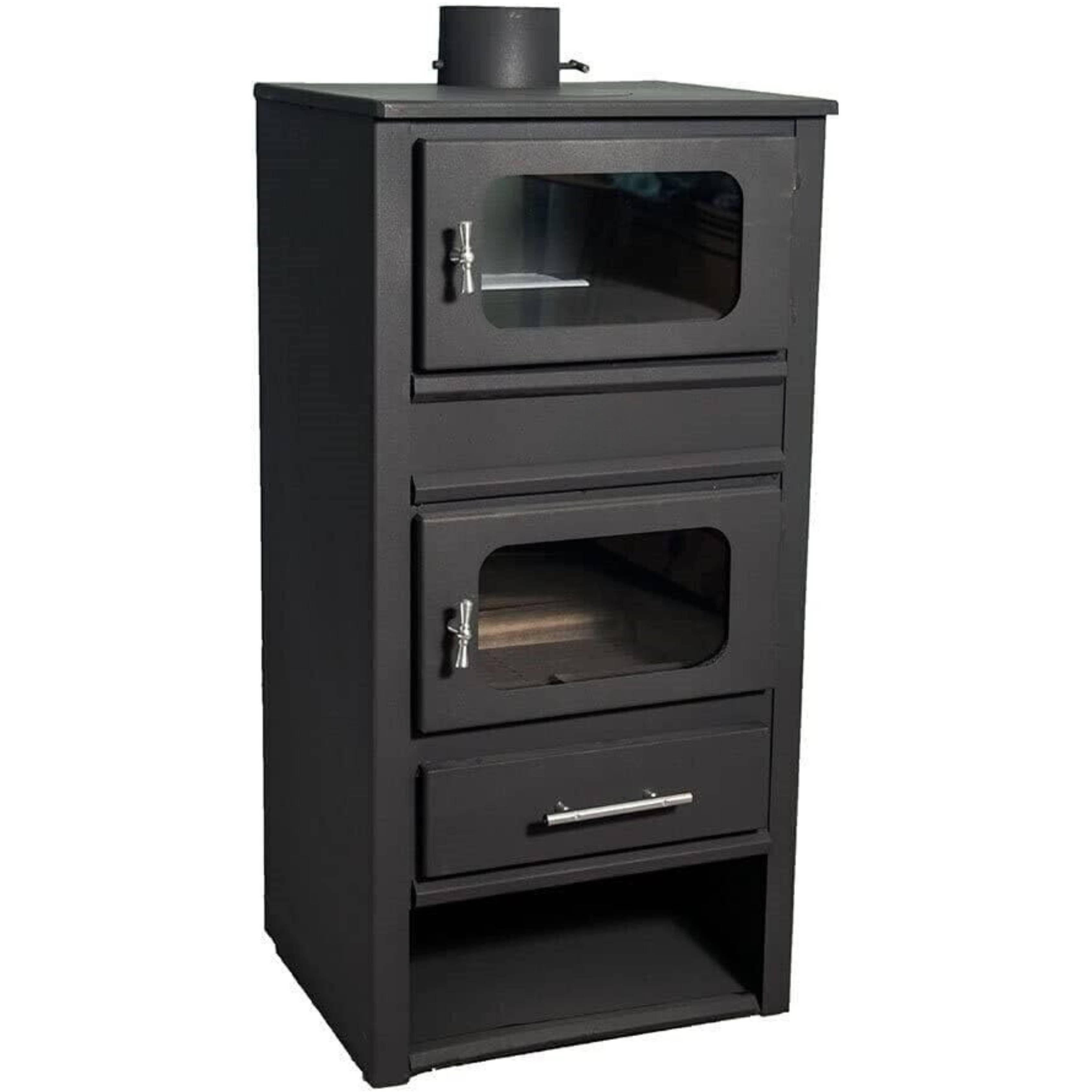 Stufa a Legna e Carbone con Forno idro in Acciaio 10,8 kW Con Termostufa Caldaia - 2