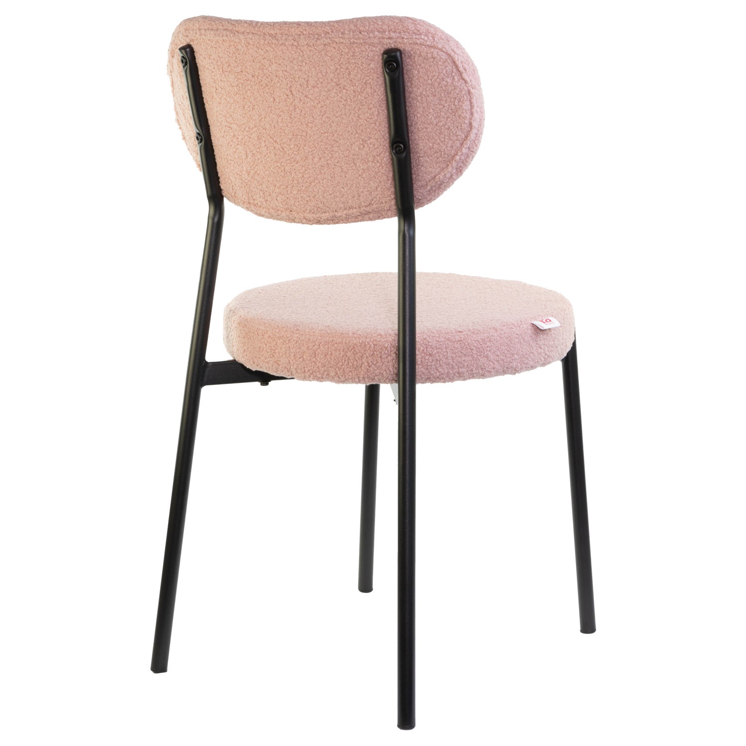 Marvin Sedia Chicago Teddy con Struttura in Metallo Nero Seduta Imbottita in Morbido Cotone Bouclé di Design Moderno per Casa Ufficio - 2