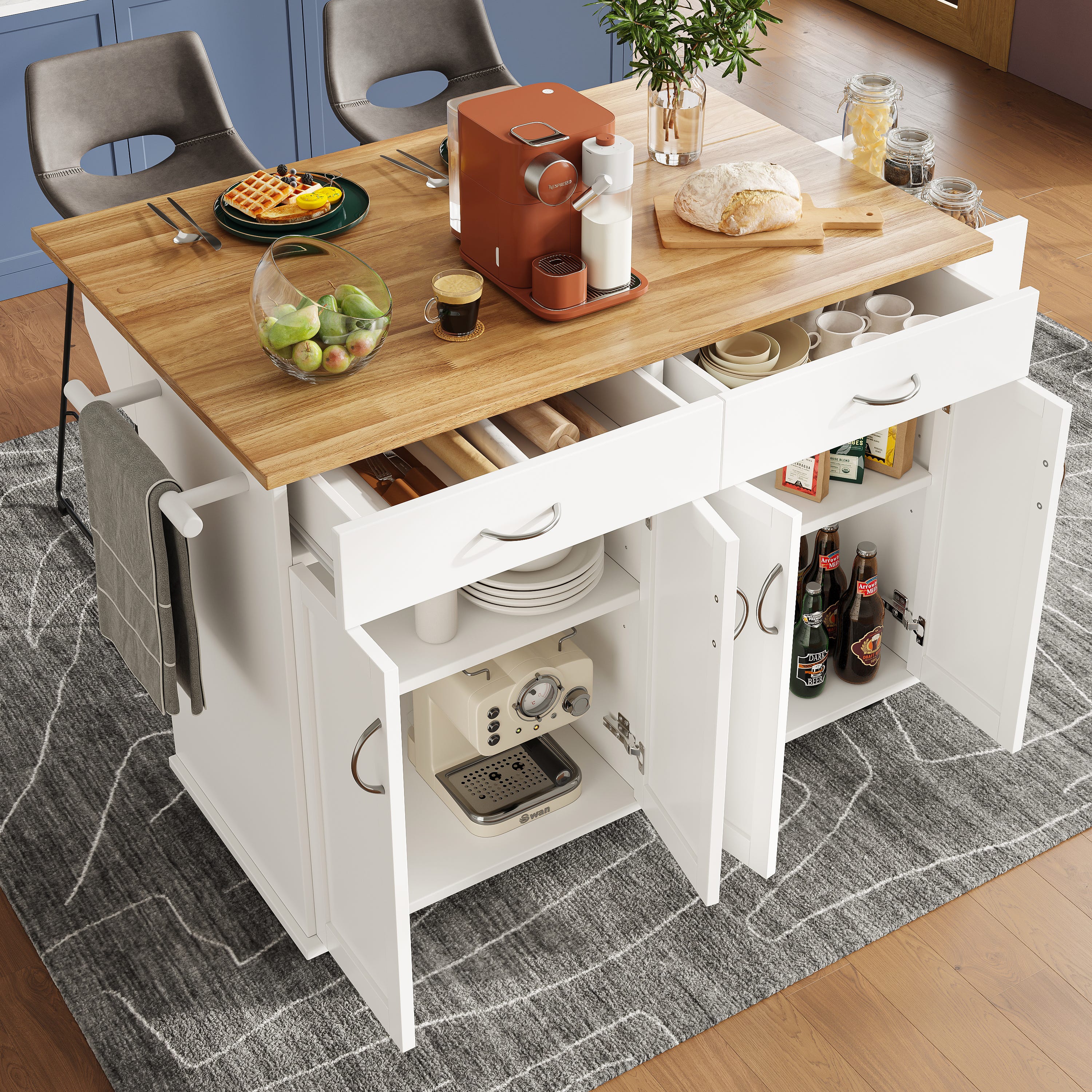 lot De Cuisine Moderne Blanc 106 50 90 5 Cm Avec Finition lot-de-cuisine-moderne-blanc-106-50-90-5-cm-avec-finition