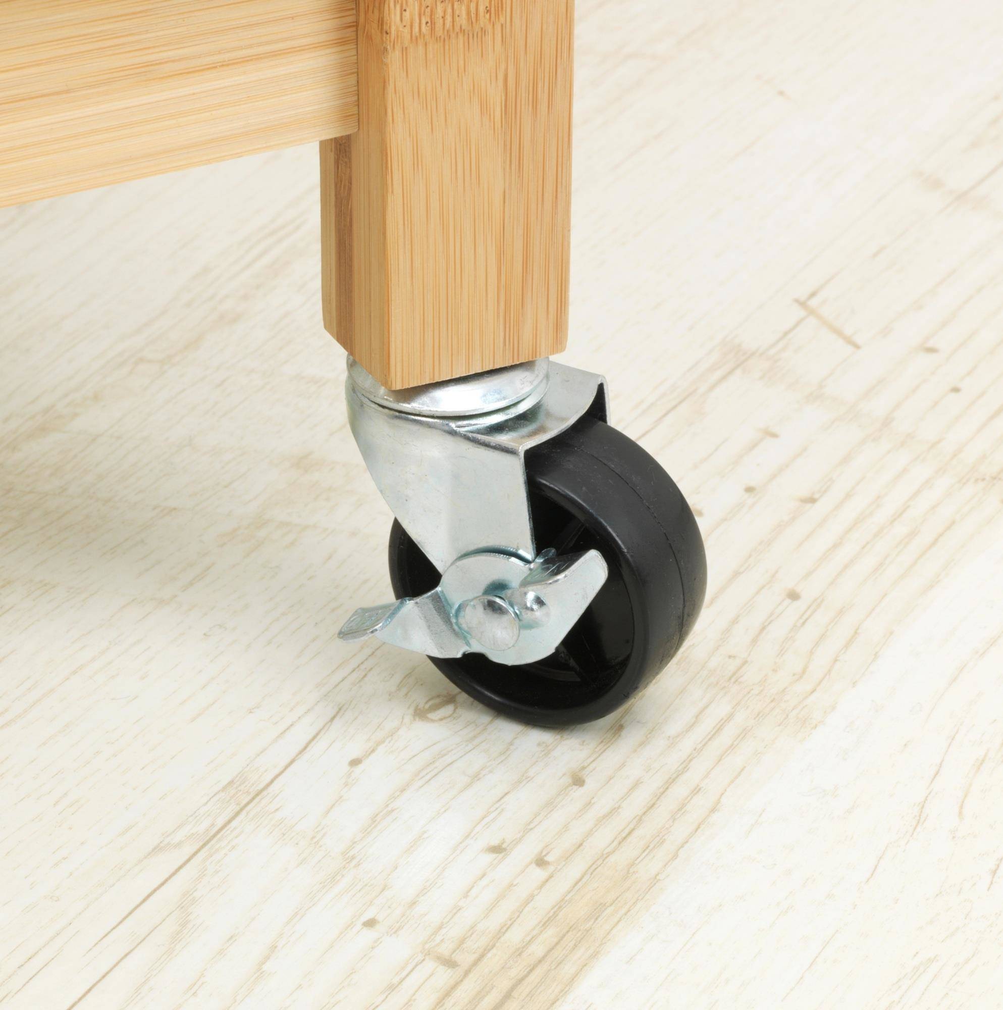 FINJA, bois de bambou + MDF, blanc, WENKO, WENKO - 5