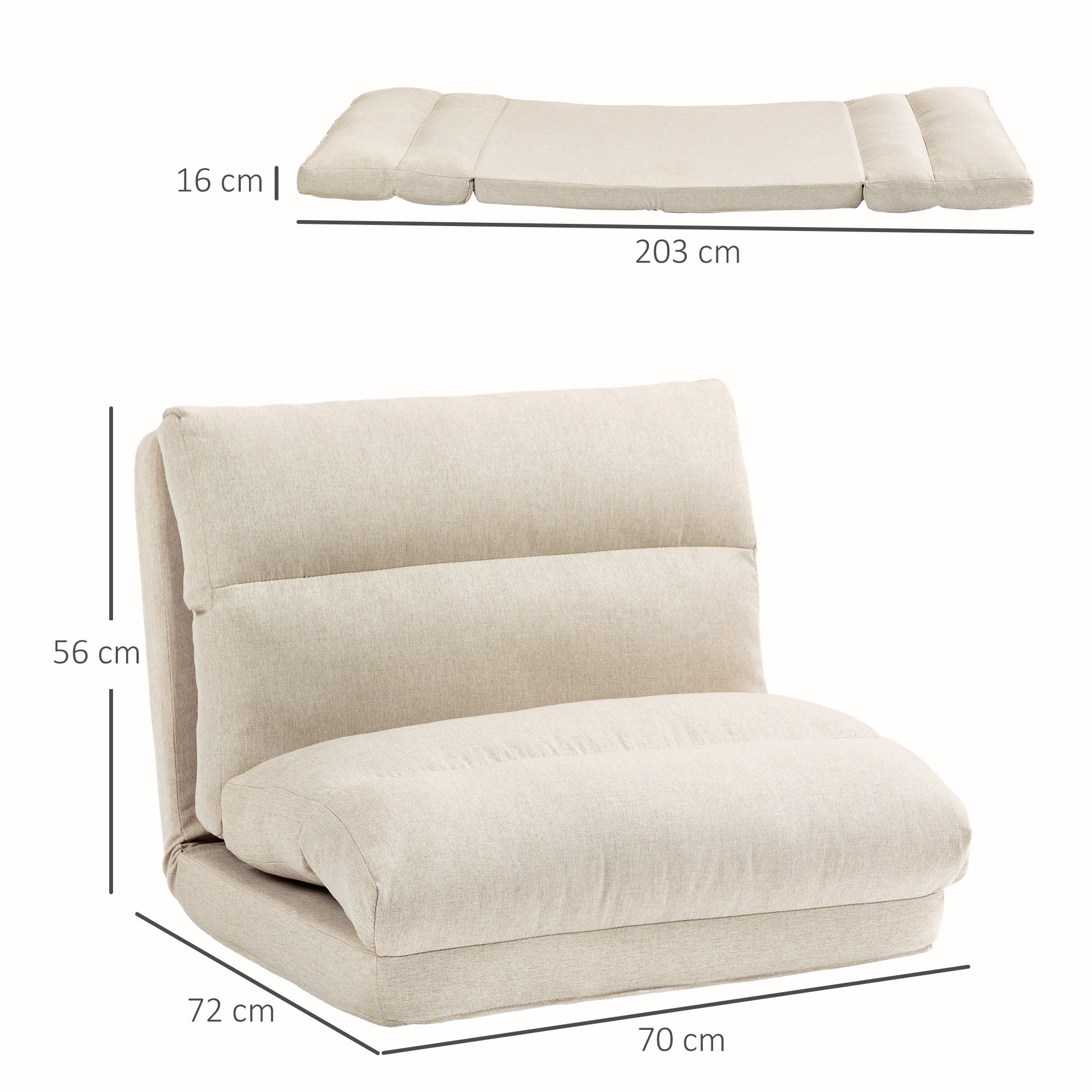 Fauteuil paresseux Polyester HOMCOM - 3
