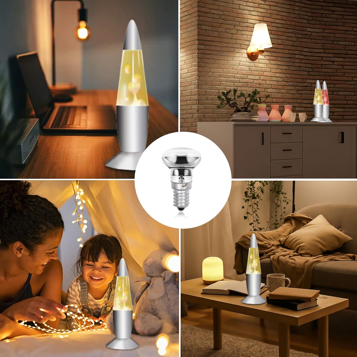 (Zestaw 2 szt.) Żarówki do lamp lawowych 30W R39 E14, reflektorowe, z gwintem SES, małe żarówki Edison, żarówki grzewcze:** [Klasa energetyczna - 3