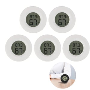 Orologio Ed Igrometro Del Termometro Isolati Su Fondo Bianco Fotografia