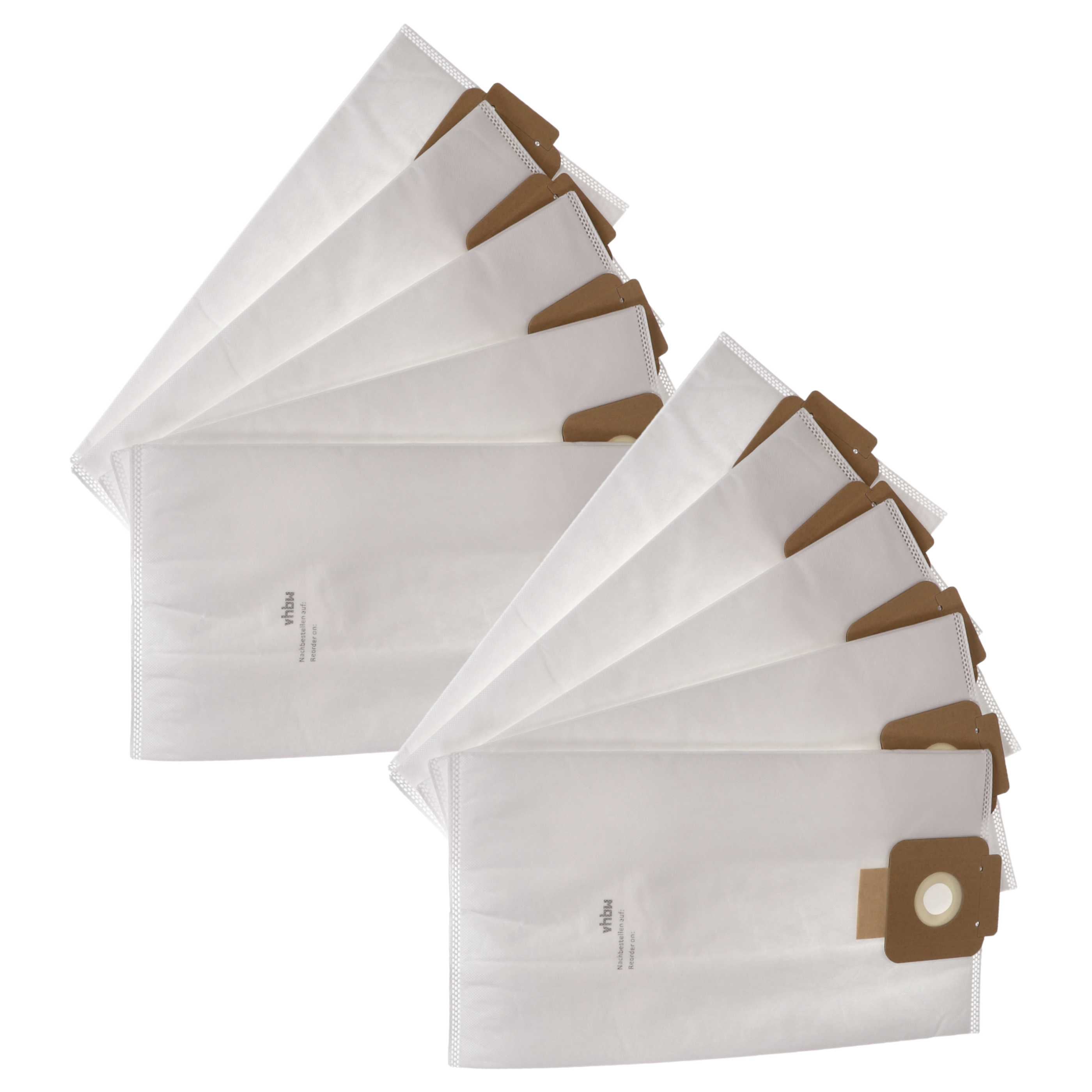 vhbw 20x sacchetto dell'aspirapolvere compatibile con Sprintus T11, T11 EVO aspirapolvere - in microfibra, 40,8cm x 22,8cm, bianco