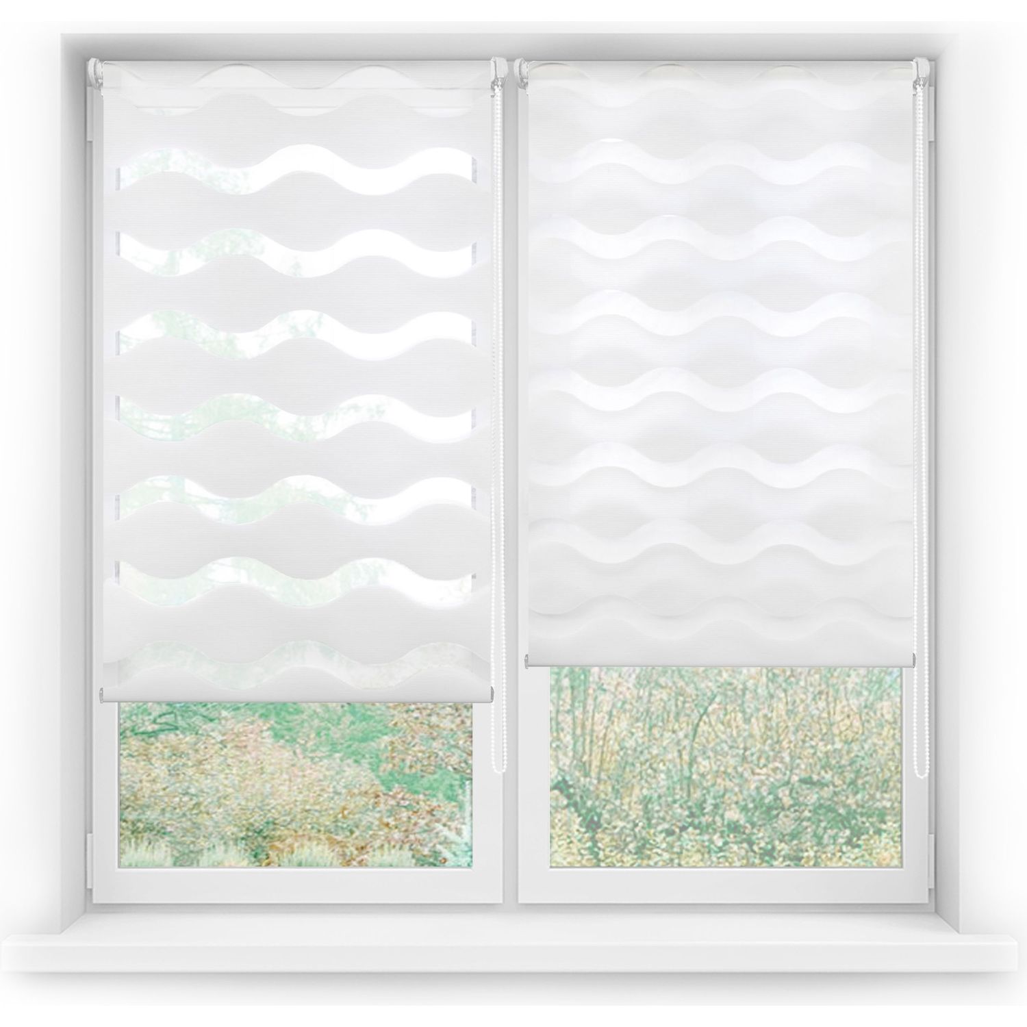 ECOMMERC3 | Tenda a Rullo Giorno e Notte Montaggio SENZA ATTREZZI Misura 42x150 Misura tessuto 39x145 - Tenda a Rullo Notte e Giorno Easyfix Bianca - 3