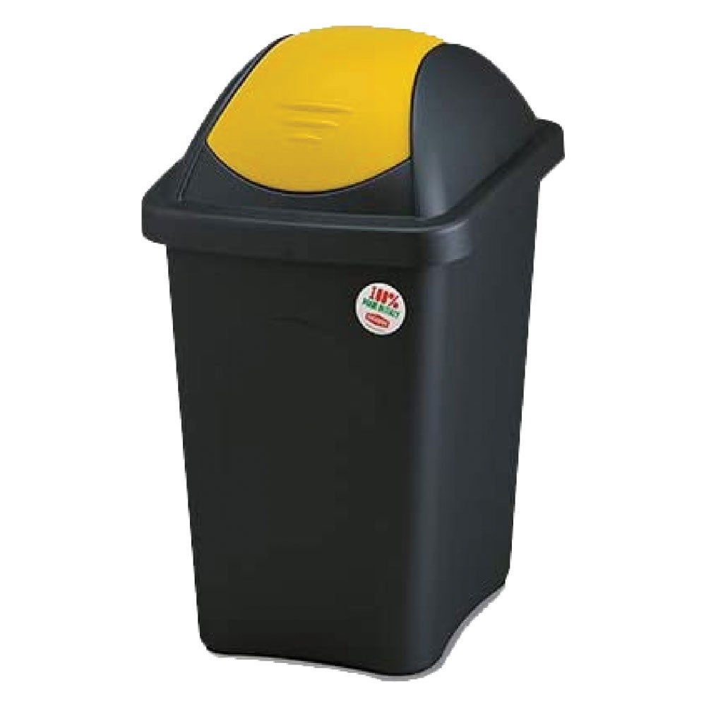 Pattumiera Bascula "Multipat" STEFANPLAST manuale nero e bianco 60 L
