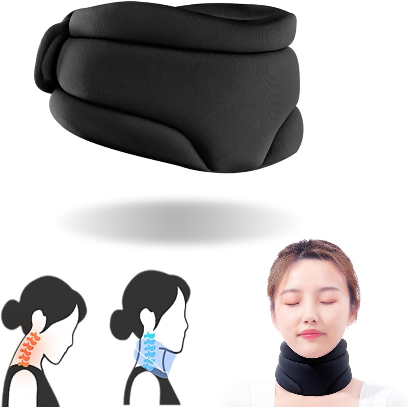 Support de cou - unisexe - oreiller anti-ronflement - tour de cou - produits anti-ronflement - meilleur sommeil - soulagement des douleurs cervicales - 6