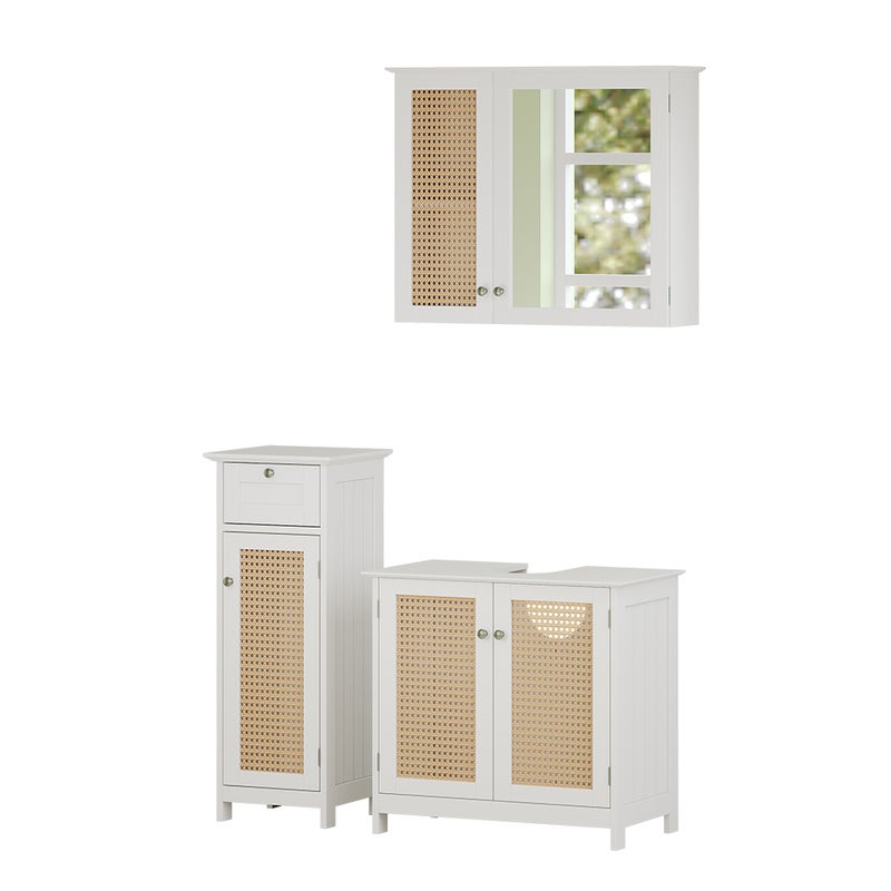 Vicco Zestaw mebli łazienkowych Rosario, Biały, 3 sztuki