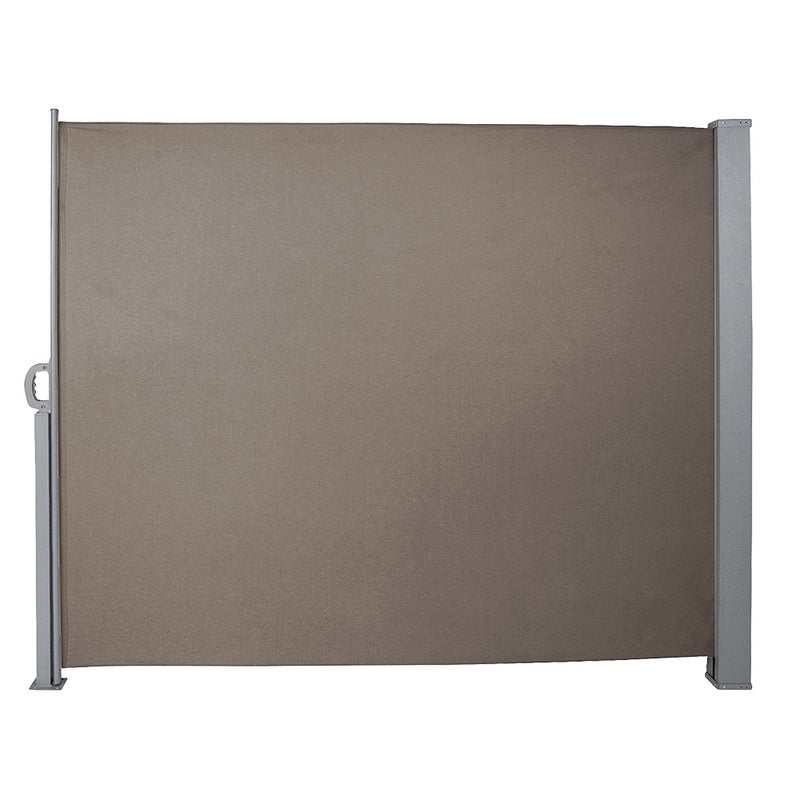 Toldo lateral brise vue pantalla exterior retráctil para balcón terraza y jardín con marrón 160x300cm