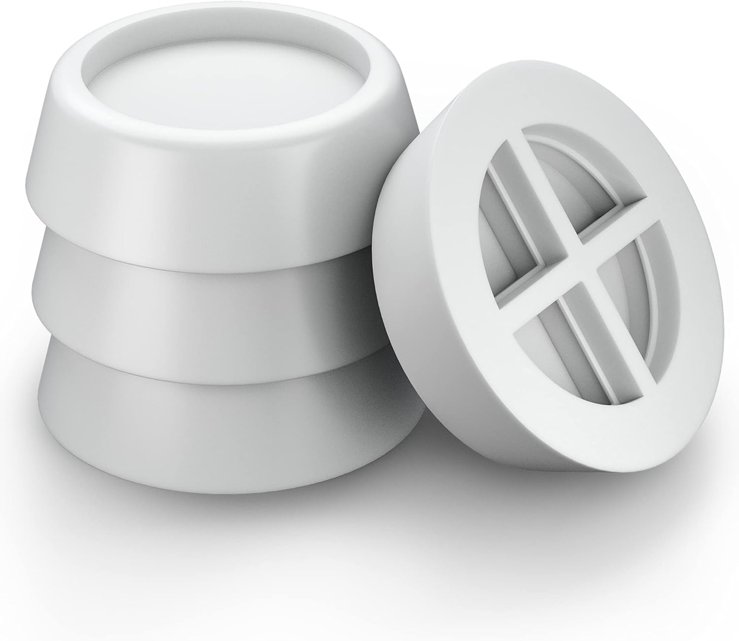 4 podkładki antywibracyjne do pralek i suszarek (białe). Gumowe podkładki antywibracyjne wyciszające hałas.