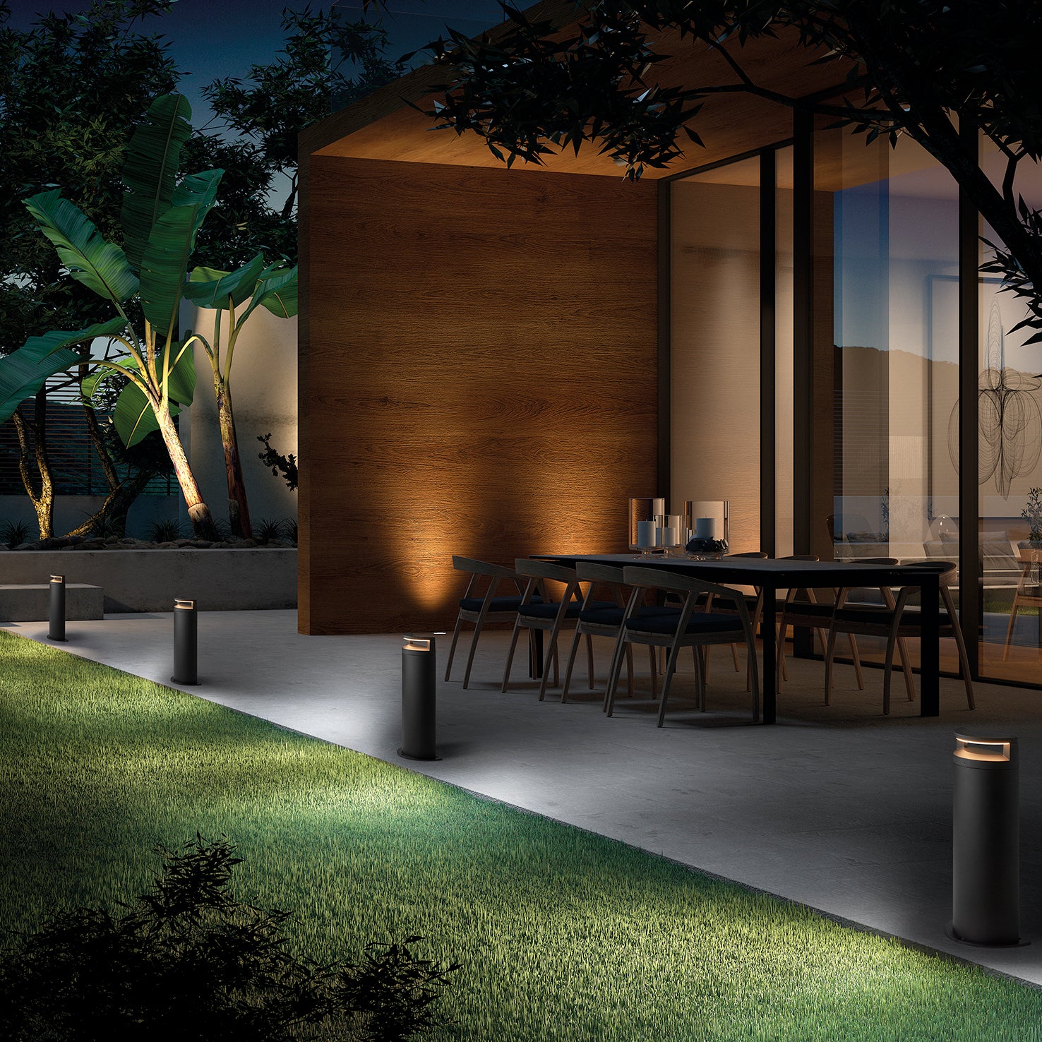 Borne LOOP IP65 LED SMD 9.50W 1405lm(535lm) CRI80 4000K 50º 500mm Noir - 2