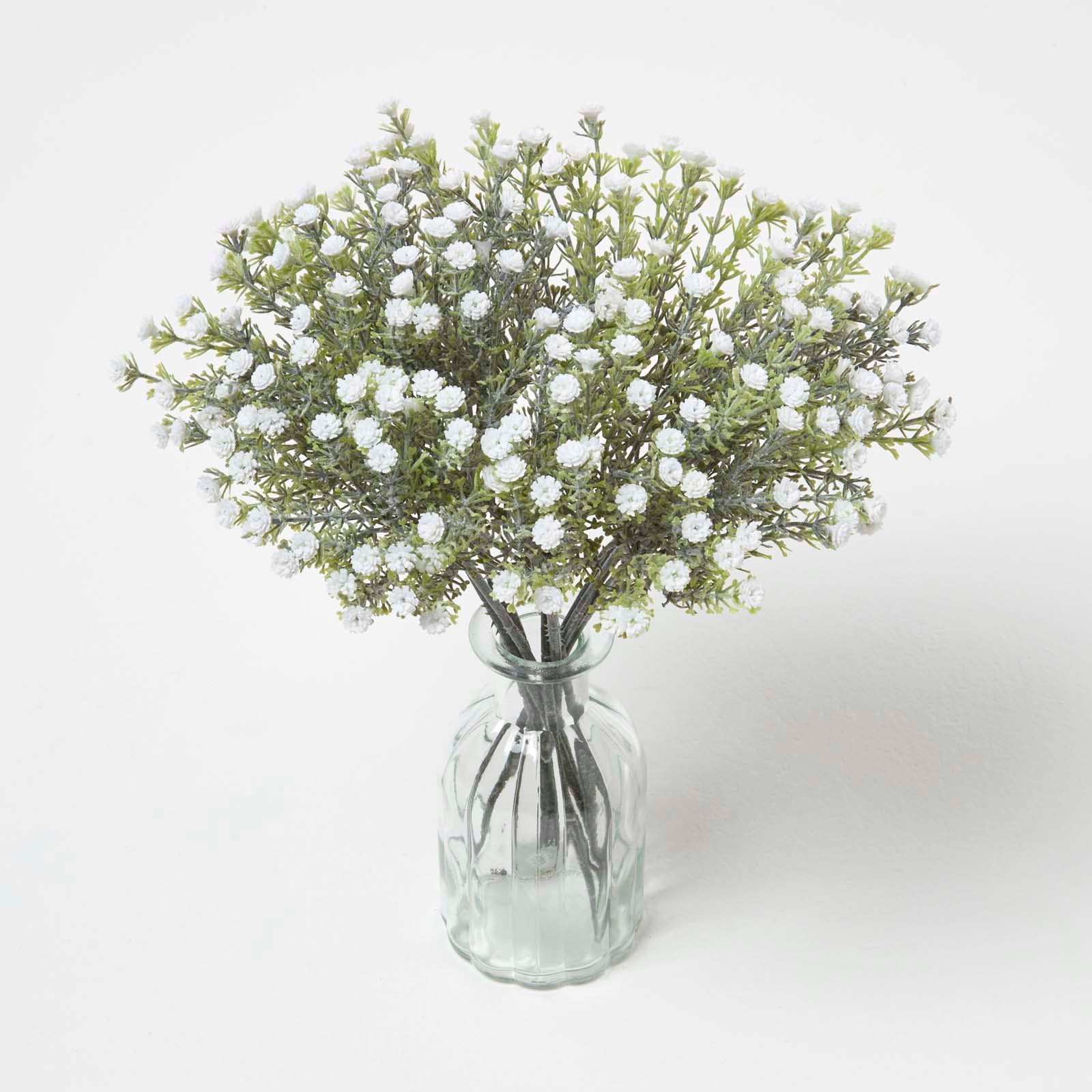 Bouquet Artificiel Gypsophile (bébé's Breath) - Blanc - Longueur Tige 30 Cm - Marque HOBI - Neuf En Emballage