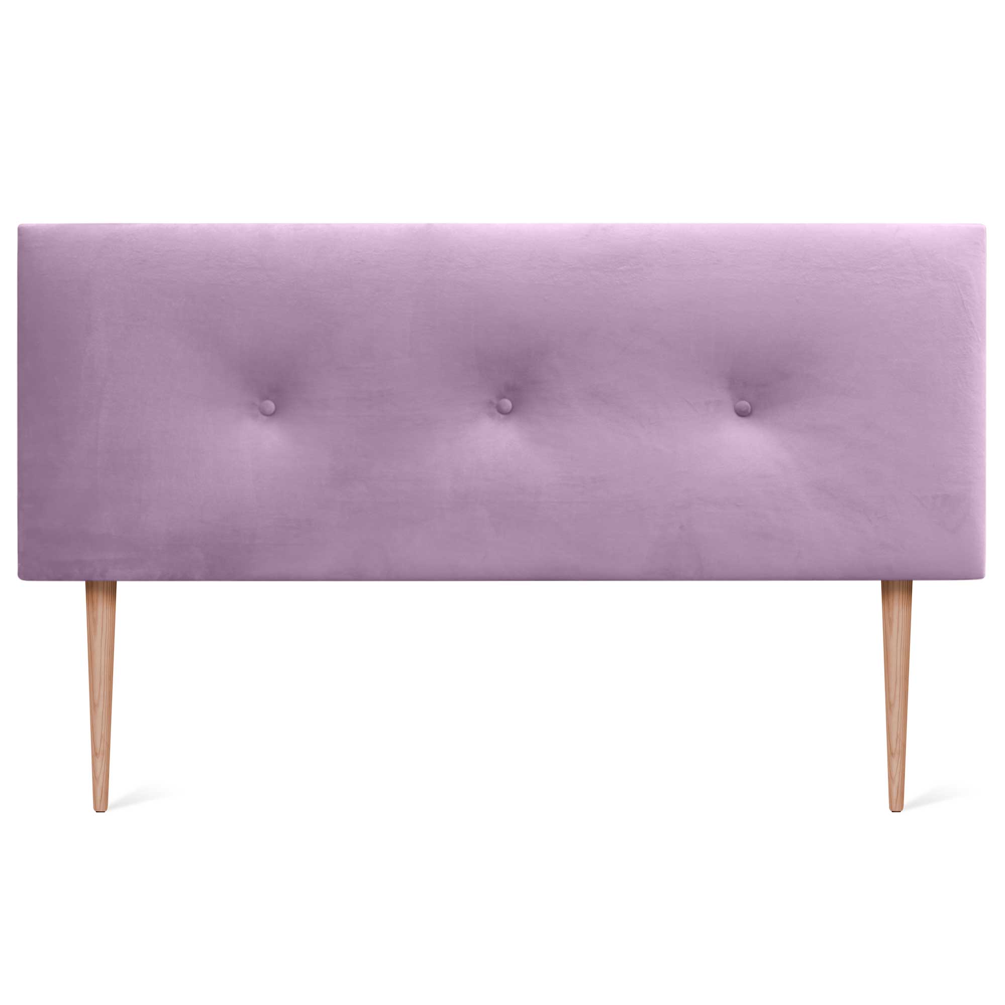 DHOME Testiera in velluto liscio con bottoni e gambe alta gamma moderna testiera imbottita per letto di lusso camera da (Rose, 160x105cm) - 3