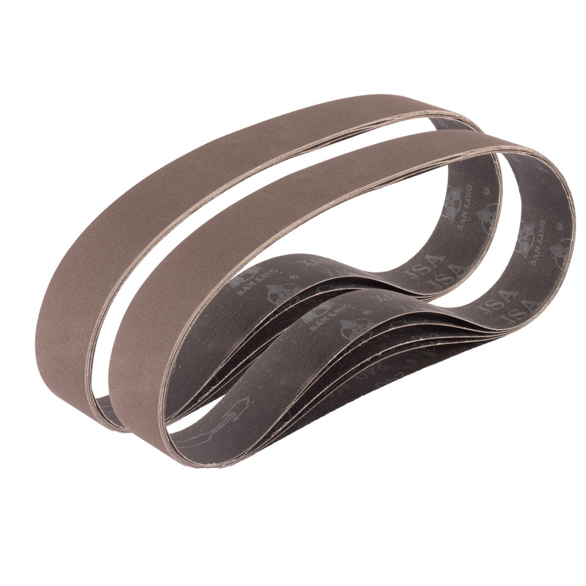 Lot 12 Bandes Abrasives 40x760mm - Grains 40 à 240 - Corindon Résine