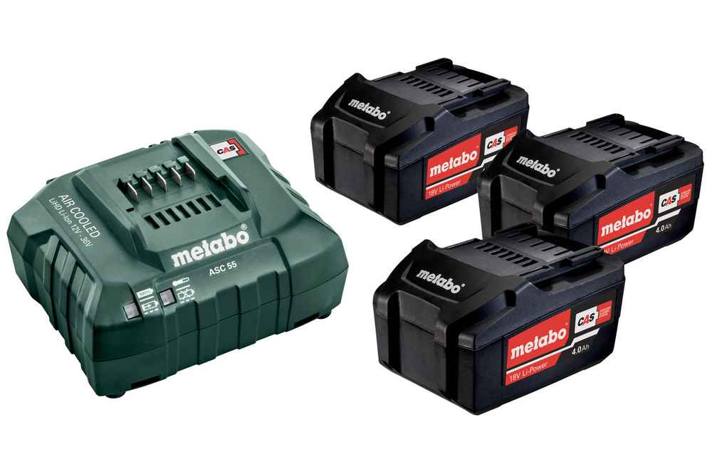 Kit de base 3 x 4.0 Ah avec chargeur ASC 30-36 V - METABO 685049000 - 2
