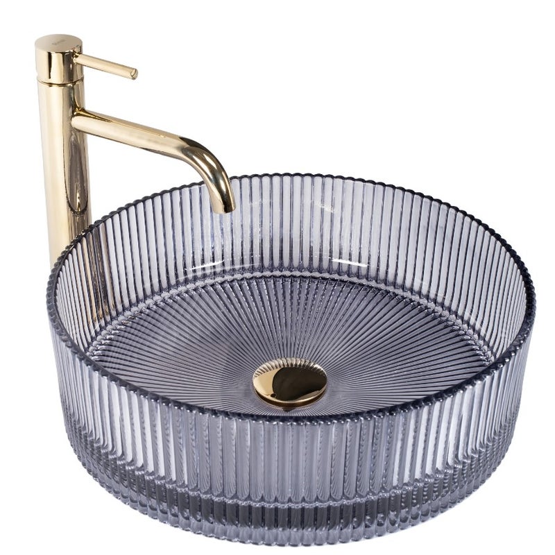 Umywalka Nablatowa Rea Ingrid Szary 40 X 40