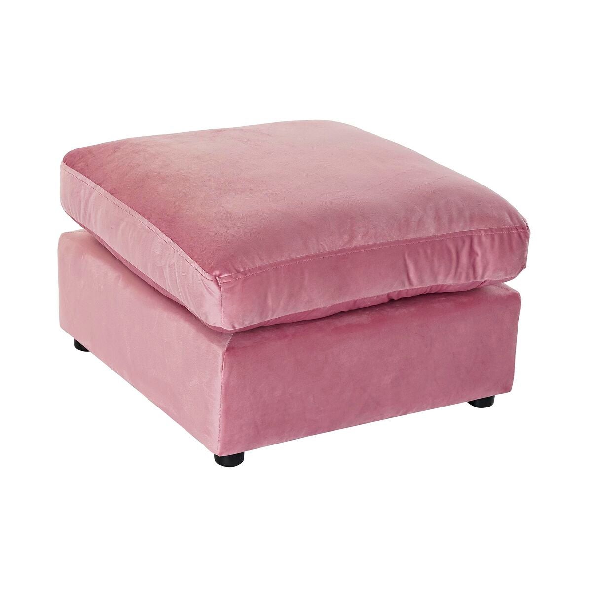 Repose-pieds Déco DKD Home Decor – Coussin Rose Polyester, Dimensions 55x55x30 Cm