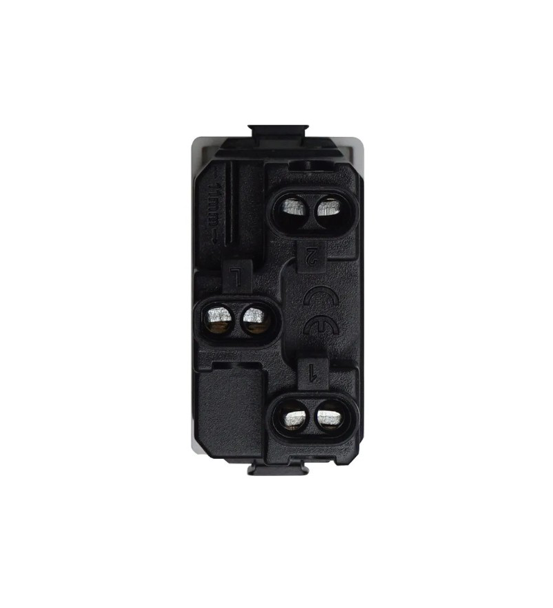 PULSANTE DOPPIO INTERBLOCCO SALISCENDI 1P + 1P 10A 250V BIANCO COMPATIBILE BTICINO SERIE MATIX - 2