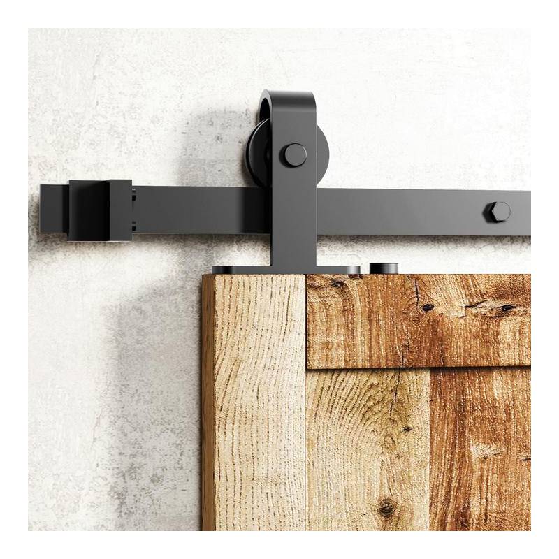 Rail porte coulissante - 2M - Porte en bois - Noir - SECURY-T - 3