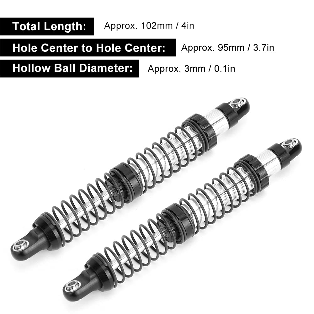 Ammortizzatore anteriore RC ad alte prestazioni, aggiornamento per 1/10 a 2 ruote motrici, nero/blu (ECX1095BL). - 6