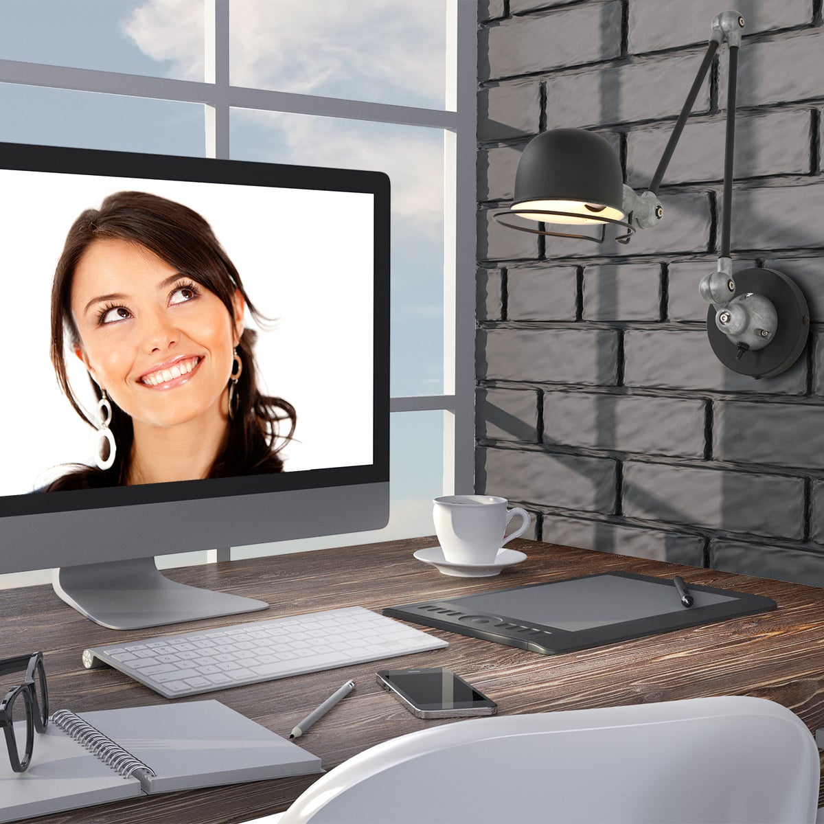 Mexlite - applique murale - Davin - noir - aluminium métal - lampe de lit - E14 - 7656ZW - 3