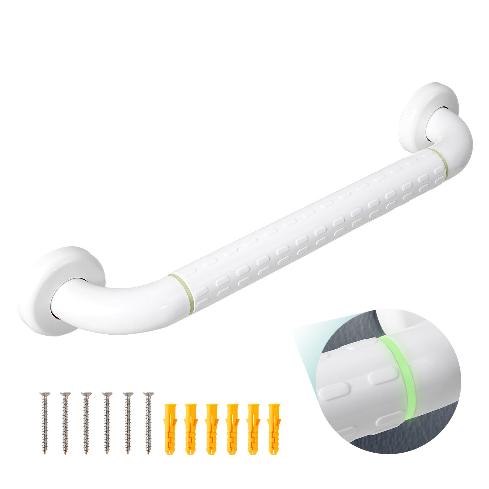 EMKE Uchwyt podtrzymujący prosty 40 cm, uchwyt dla osób z niepełnosprawnością, antypoślizgowy