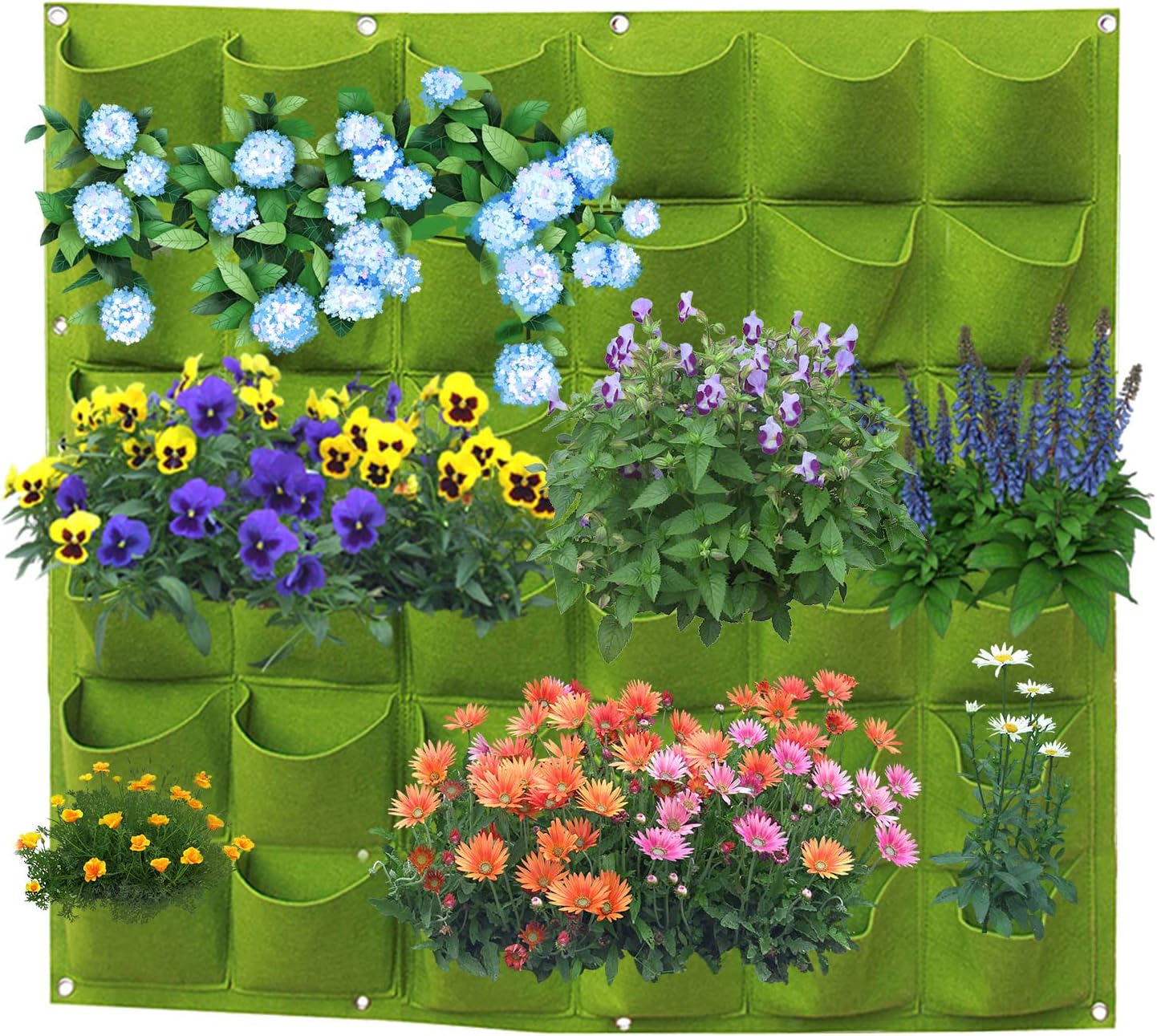 Wisząca Kieszeń Ogrodowa 64 – Szybki Montaż Bez Narzędzi – Do Kwiatów, Szpinaku, Drobnych Owoców – Odporna na Warunki Atmosferyczne