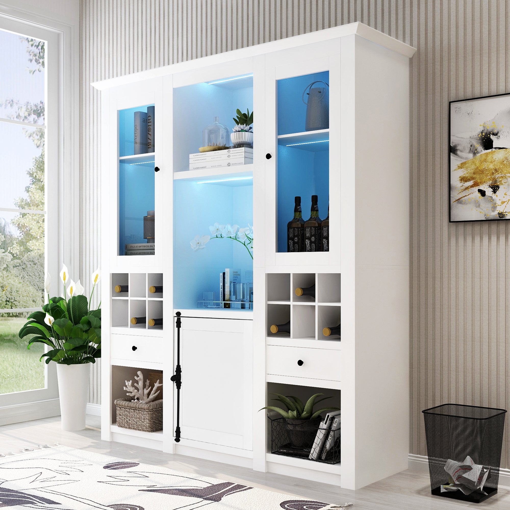 Vitrine avec 7 couleurs éclairage LED vitrine présentoir - 3
