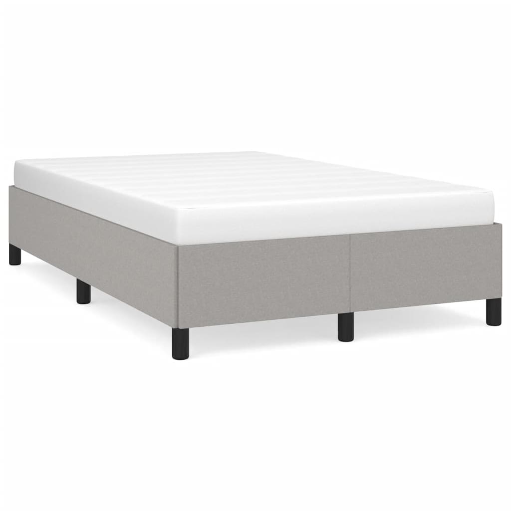 Cadre de lit sans matelas gris clair 120 x 200 cm tissu - 2