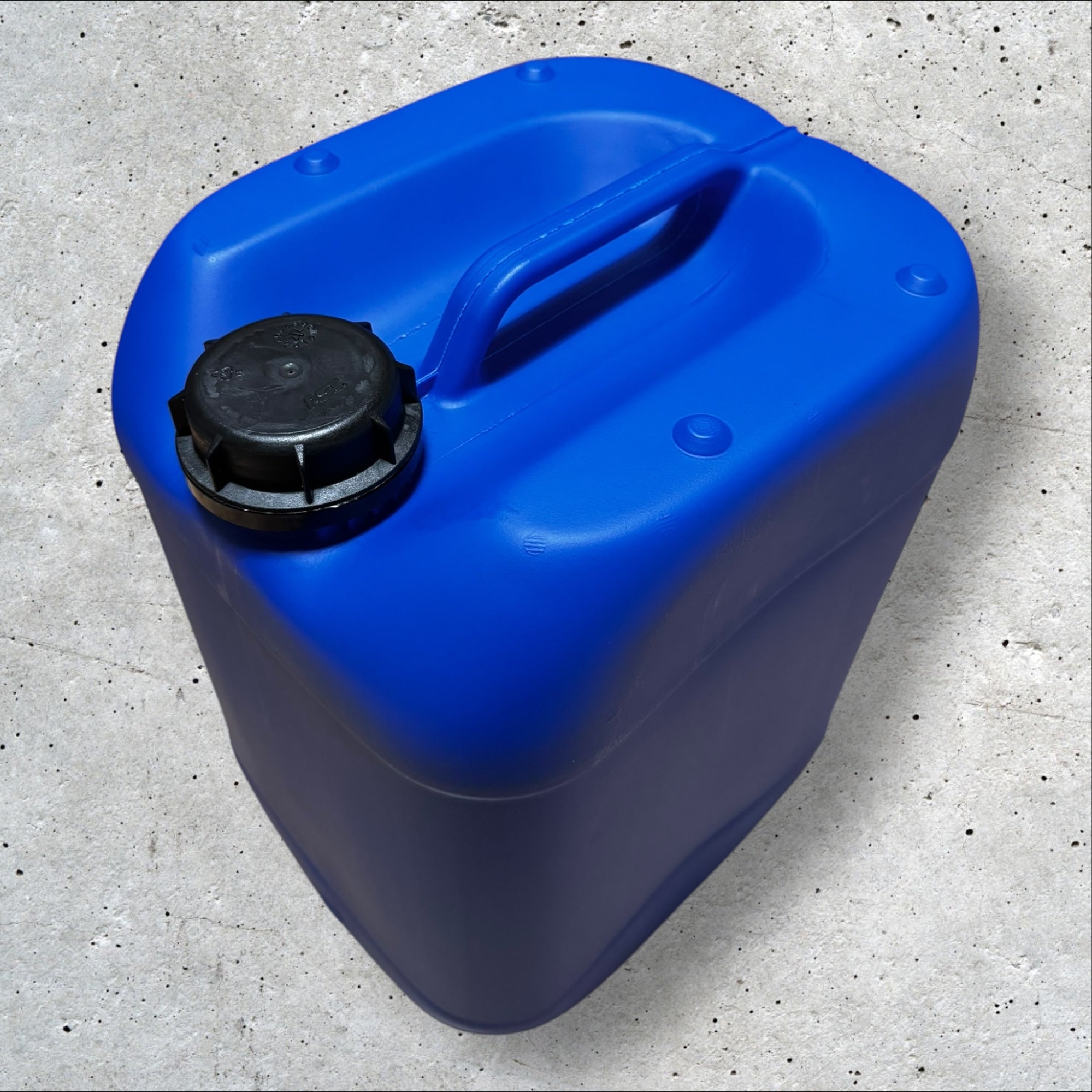 4x Bidon Jerrican Plastique 20 L litres Bleu Bouchon DIN 61 Liquides Alimentaires et Chimiques Ergonomique Empilable Réutilisable - 2