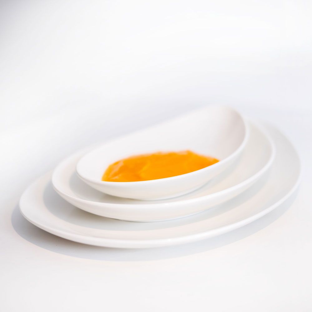 Juego de platos de porcelana blanca (18 piezas) ovum, diseño moderno