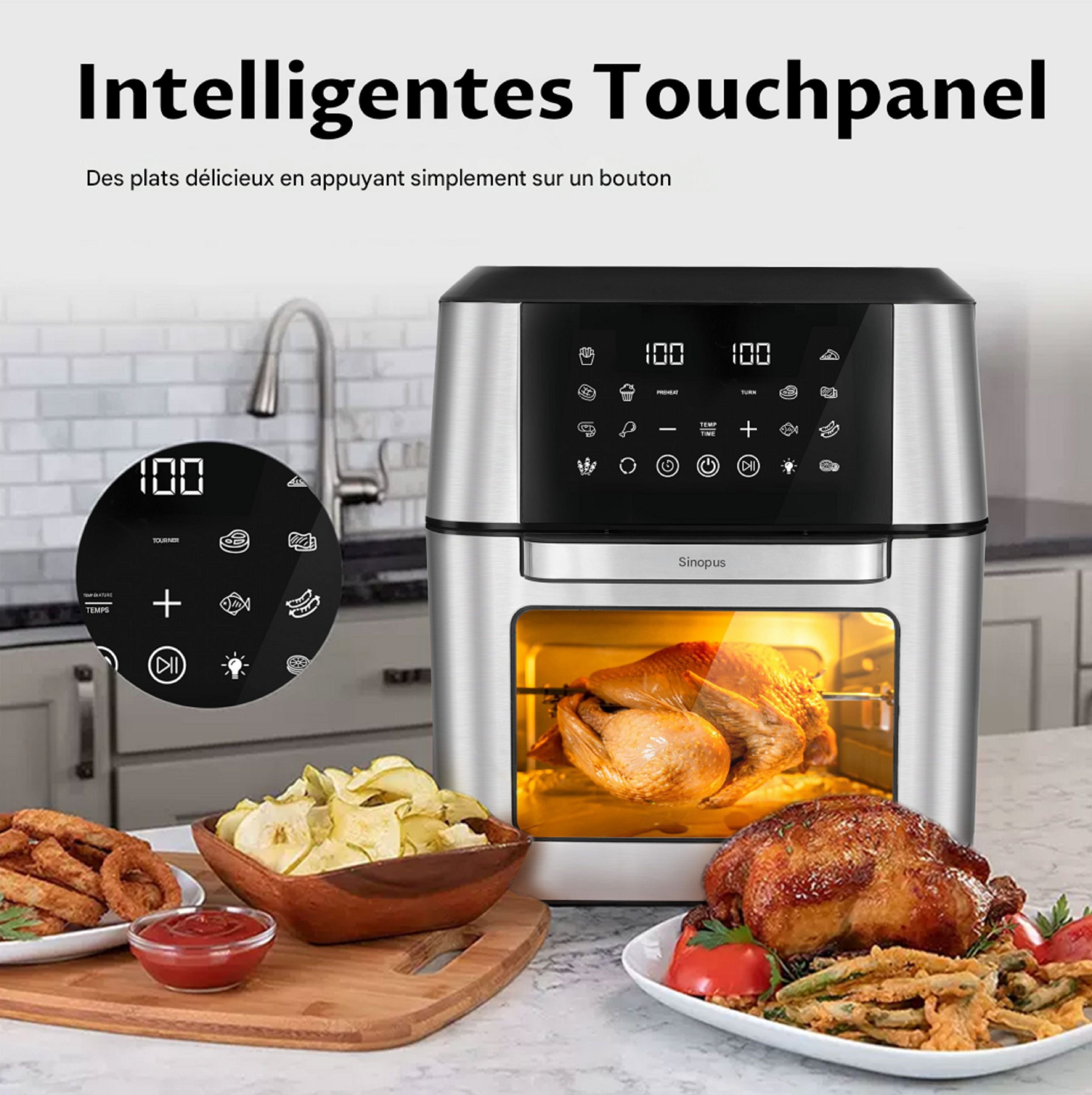 Friteuse à air chaud 12 L avec affichage LED, 80-200 °C, XXL - 3