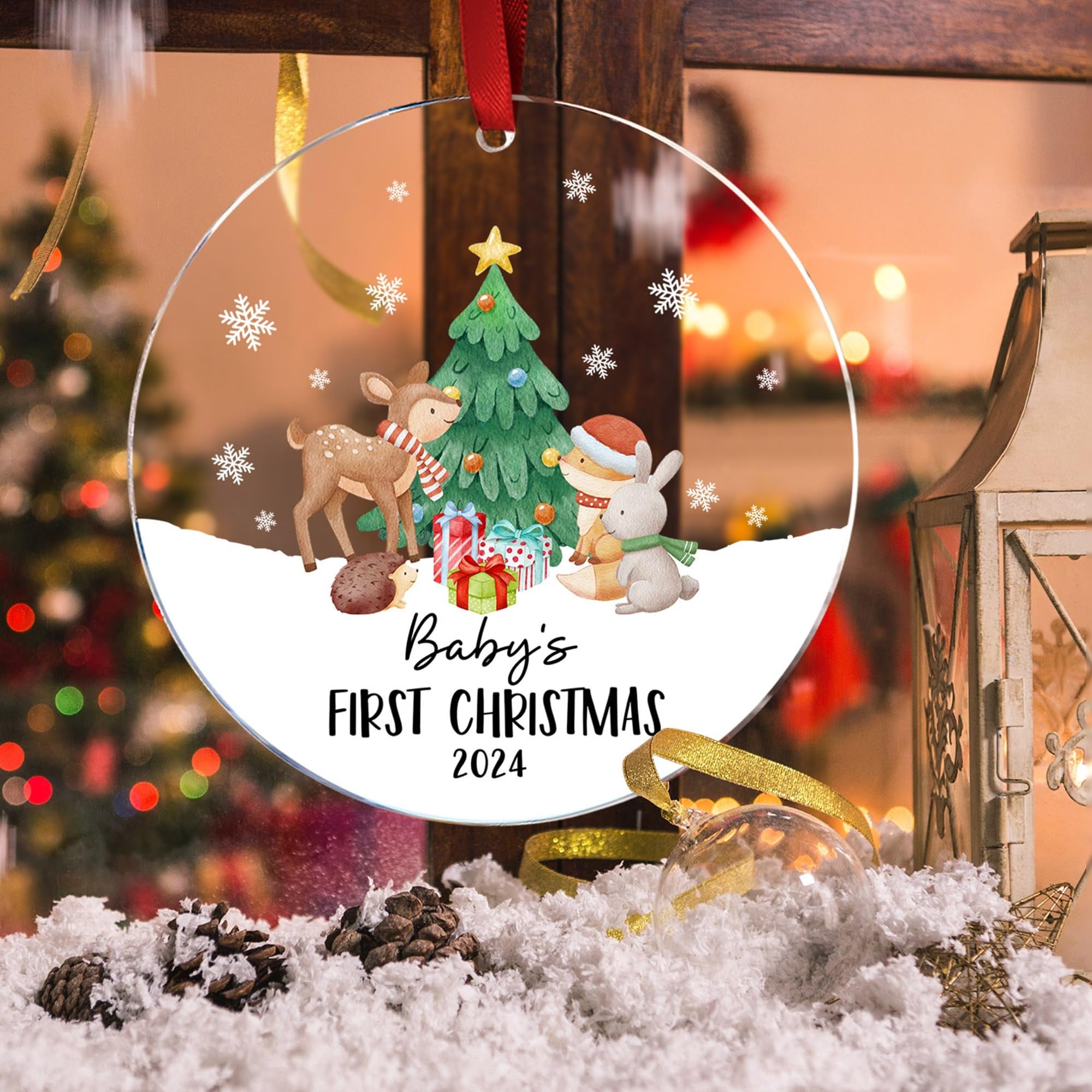 Decorazioni per l'albero di Natale per la casa Ciondolo decorativo in acrilico 8 cm - 7