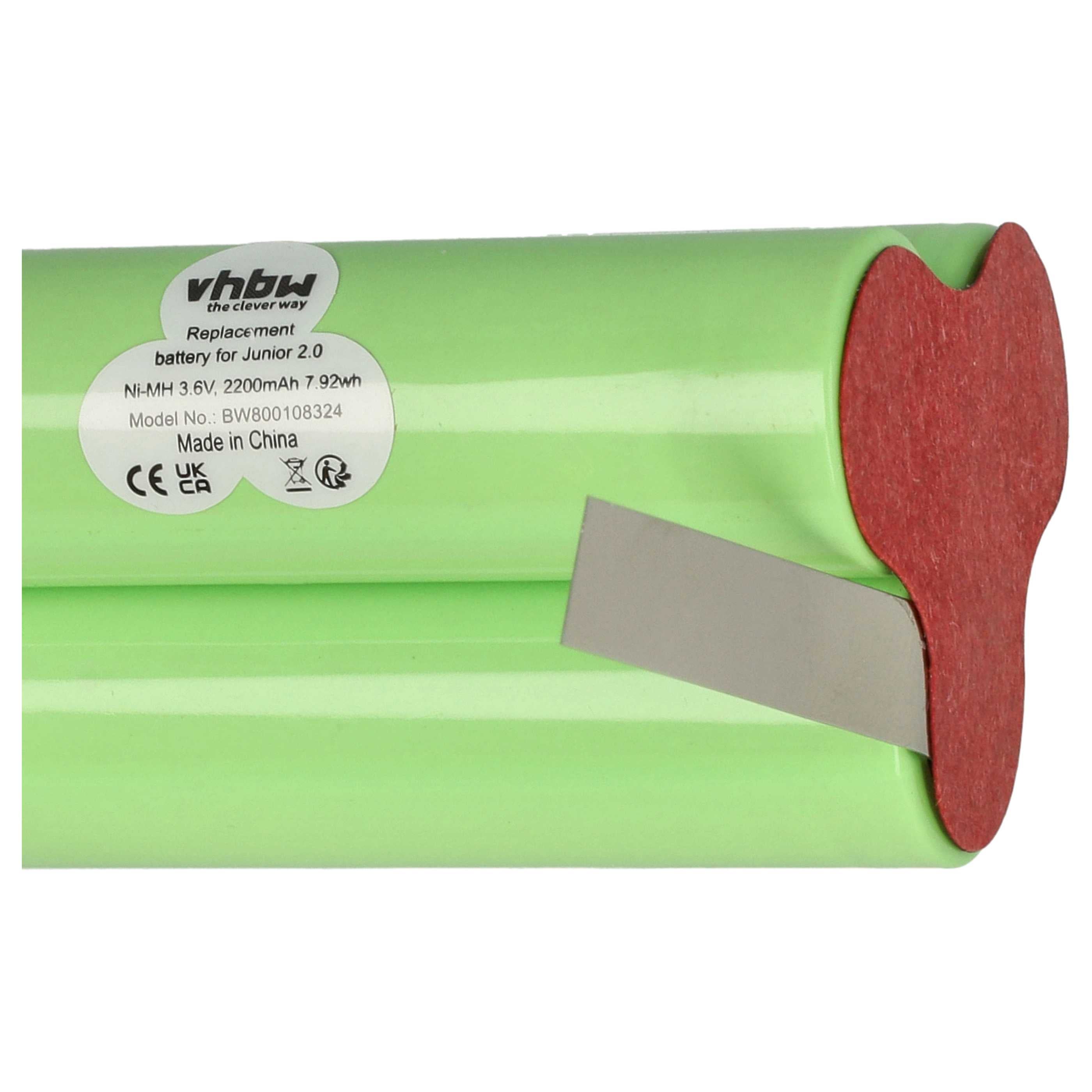 vhbw Batterie remplacement pour AEG/Electrolux Type 141 pour aspirateur (2000mAh, 3,6V, NiMH) - 4