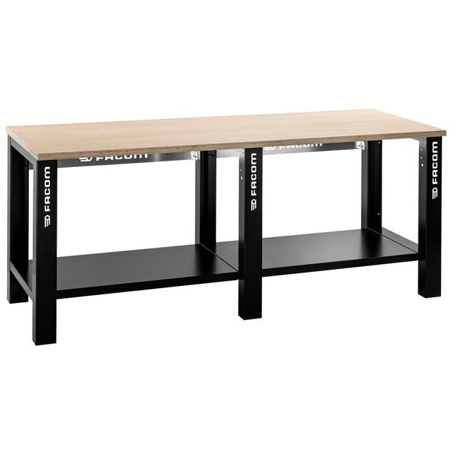 Etabli d'atelier plateau bois 2m