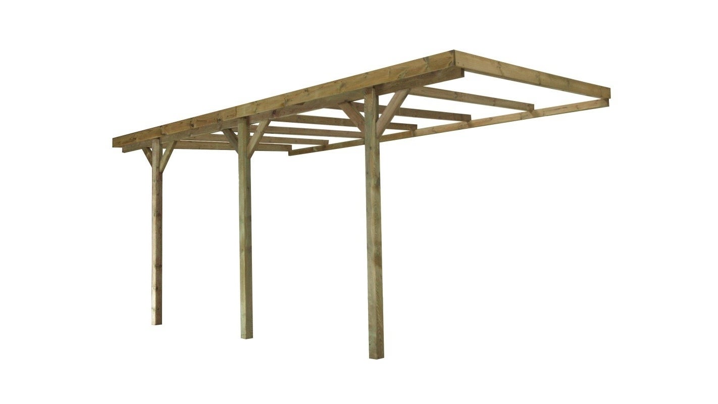 Carport, abri de voiture 3x5.24 m - 15 m2 - adossé&nbsp; - CAR6 - ALTANKA - 5
