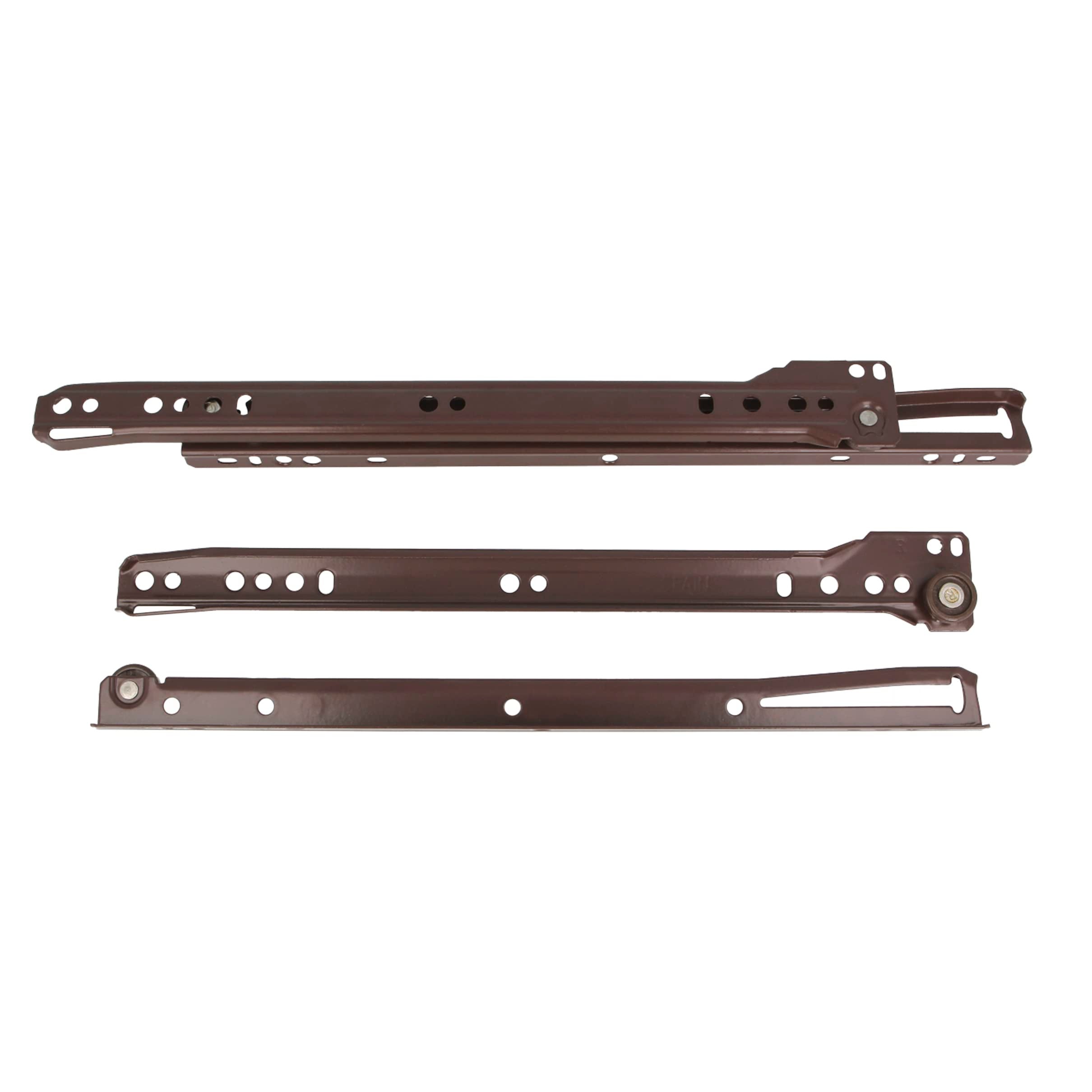 Guide Scorrevoli Per Cassetti AMIG 550mm - Set Di 2 Binari Metallici Neri, Portata 18kg/coppia - Foto 6