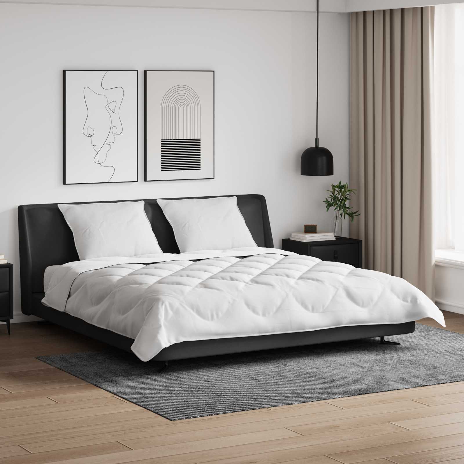 Duvet z poduszkami z poduszką 3 pcs Biały Mikrofibra vidaXL