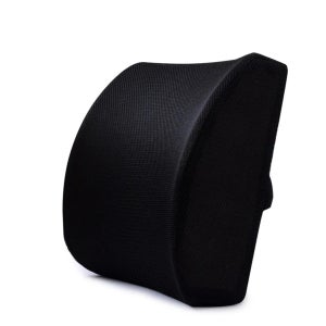 ProtoArc Cuscino di supporto lombare per sedia da ufficio, cuscino di supporto per la schiena in memory foam per la parte bassa della schiena, cuscino lombare per sedia da scrivania - Nero