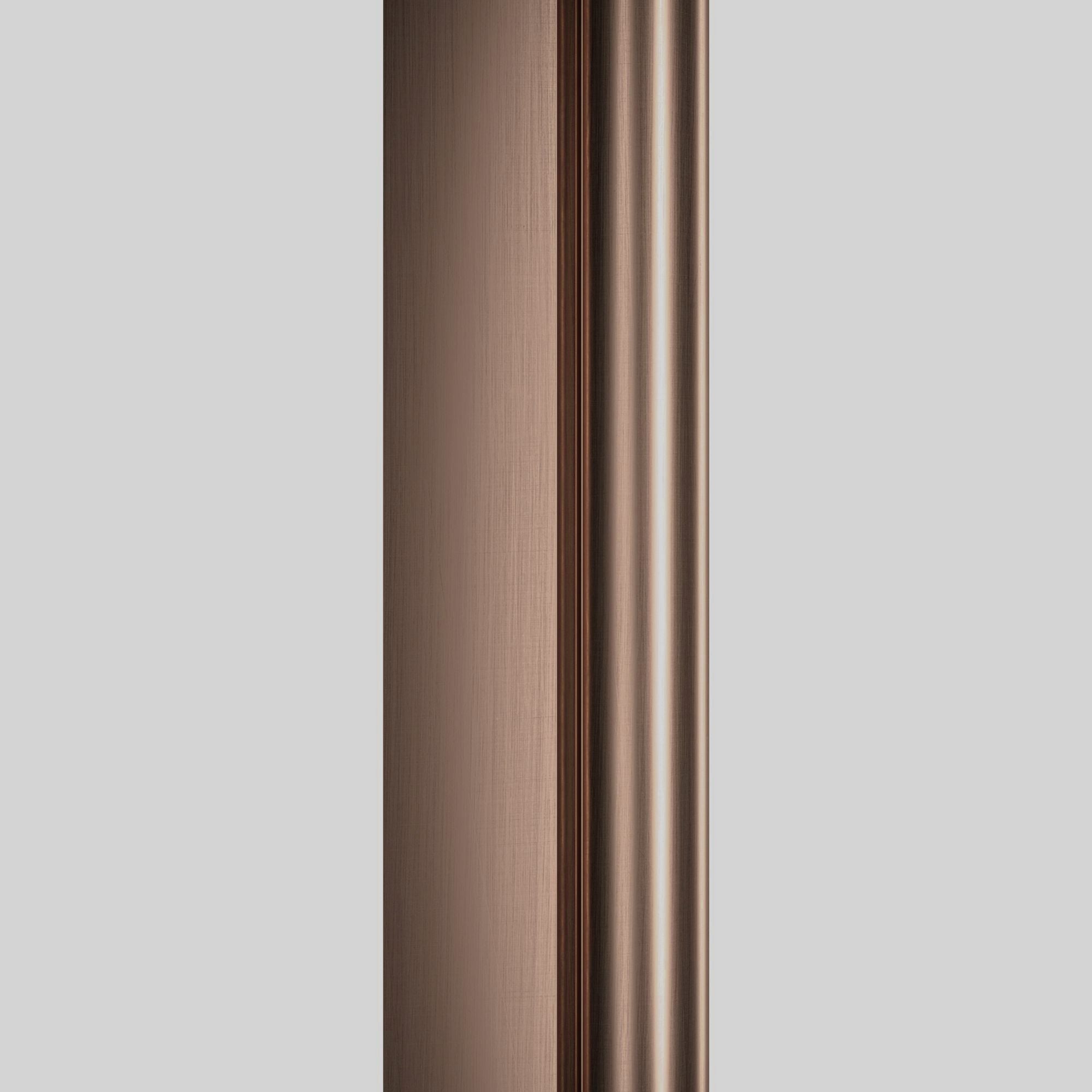 Schulte paroi de douche à l'italienne, 120x200 cm, réversible, paroi de douche fixe, anticalcaire, verre 6 mm, transparent, profilé cuivre, Newstyle - 4