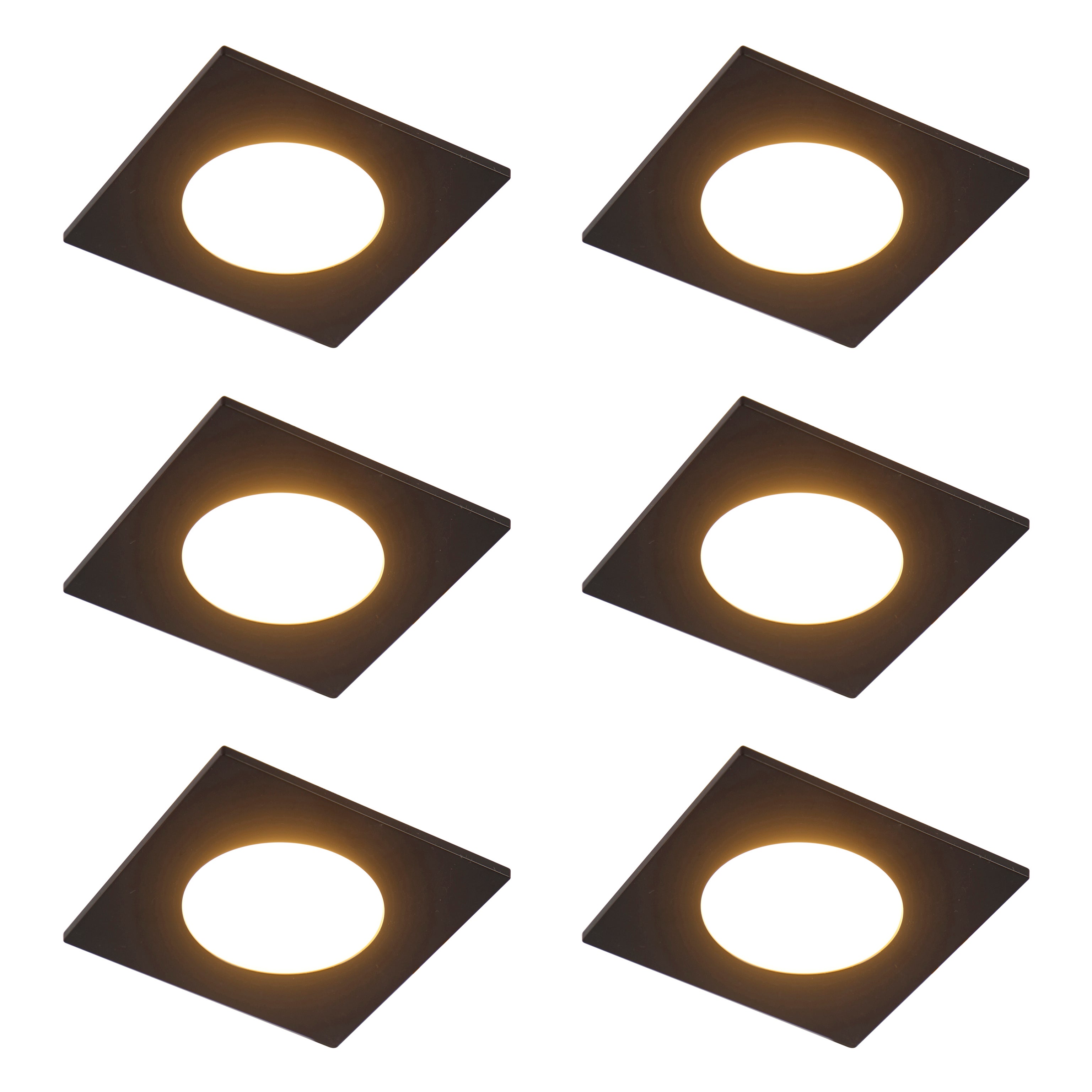 Qazqa reflektor wpuszczany IP44 - 103278 - czarny, Integrated led, led zintegrowana 5w zestawie, 2700k, ciepła biel
