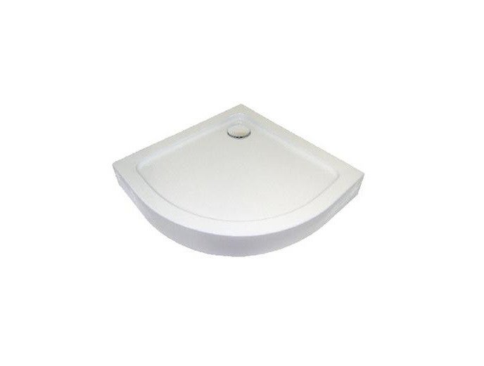 Ondee - plato de ducha yqua extra plano - semicircular 90cm - acrìlico - blanco