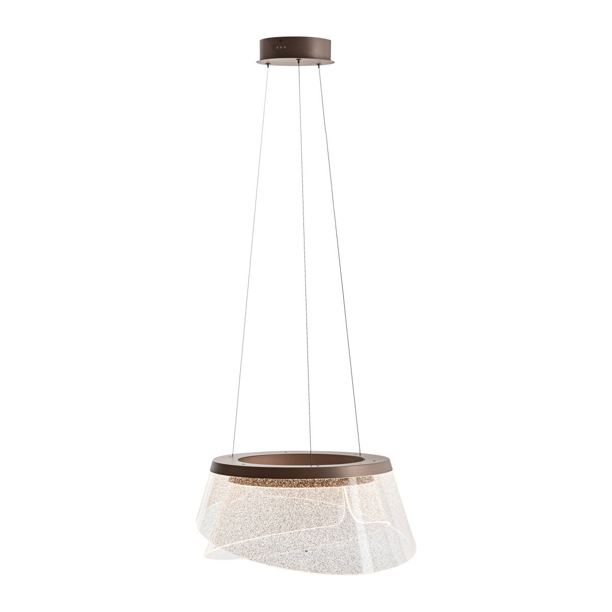 Lampa wisząca FOREN LED 47W Ciepła biel 3400lm brązowo-przezroczysta wym: 150 x 56 x 56 cm Italux