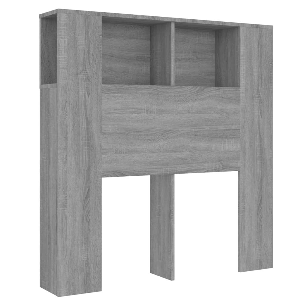 Maison Exclusive - Testiera con Scomparti Grigio Sonoma 100x18,5x102,5 cm - 2