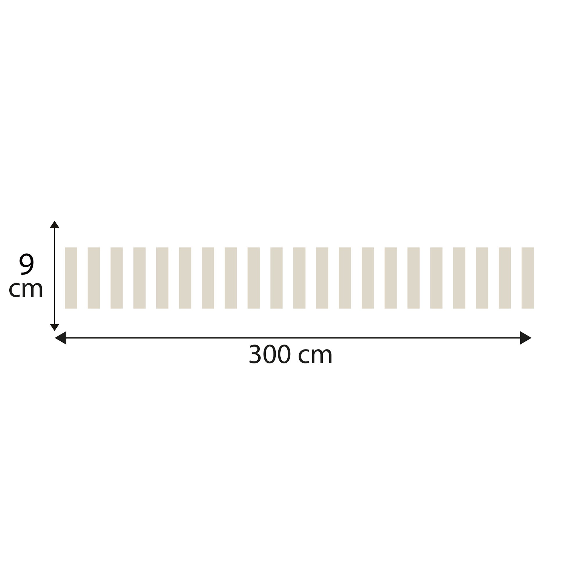 Friso decorativo adhesivo, Rayas beige el friso es el detalle de buen gusto, 9 cm X 300 cm - 5