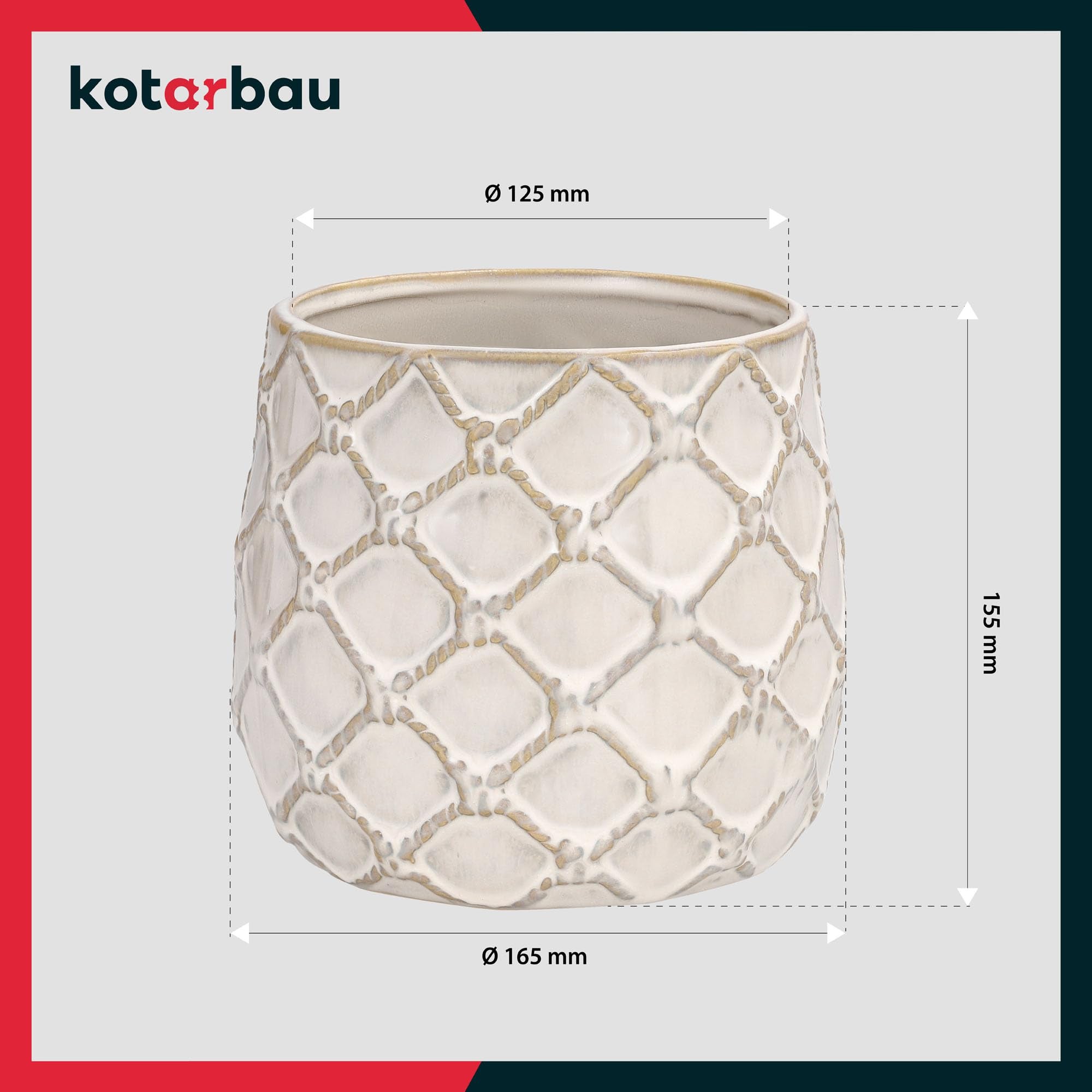 Doniczka ananas fi 125 donica osłonka ceramiczna ceramika ozdoba na kwiaty - KOTARBAU - 3